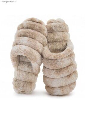 Fluffy Faux Fur Memory Foam Slippers Non-Slip House Shoes